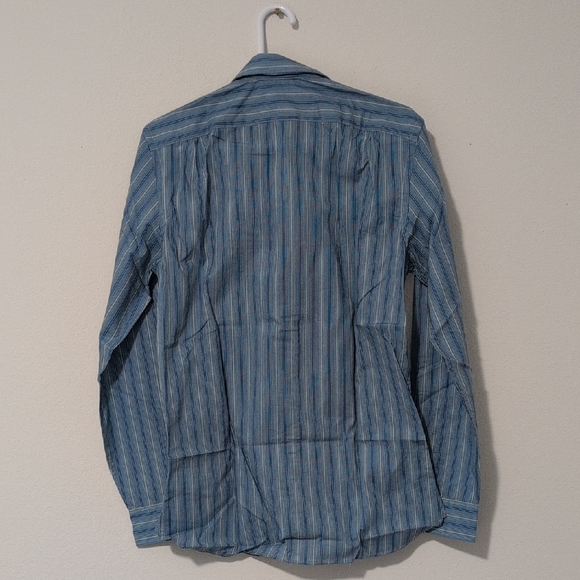 Ralph Lauren Double RL Blue and White Striped Shirt - Picture 3 of 14